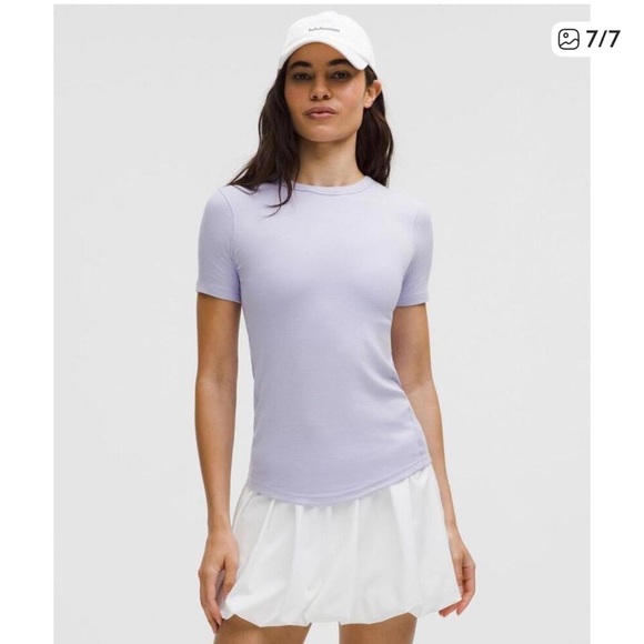 💜 lululemon Hold Tight Short Sleeve ribbed modal shirt in lavender - Picture 3 of 3